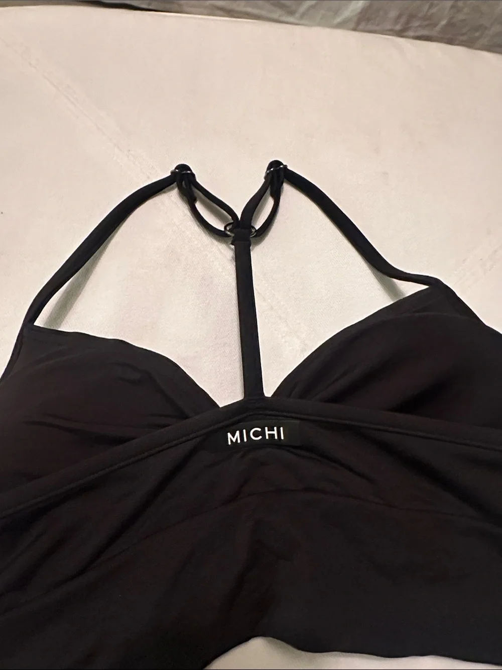 MICHI Palma Longline Sports Bra in Black